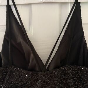 Black Sequin Cocktail Dress